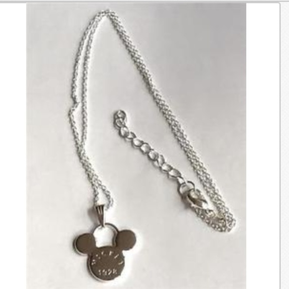 Silver Mickey Mouse Ears Necklace Disney 18” 1928 Vintage Disneyland Plated - Picture 8 of 8
